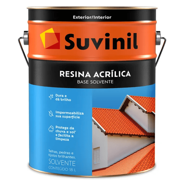 Resina Acrilica Brilho Solvente Telha Incolor 18L Suvinil