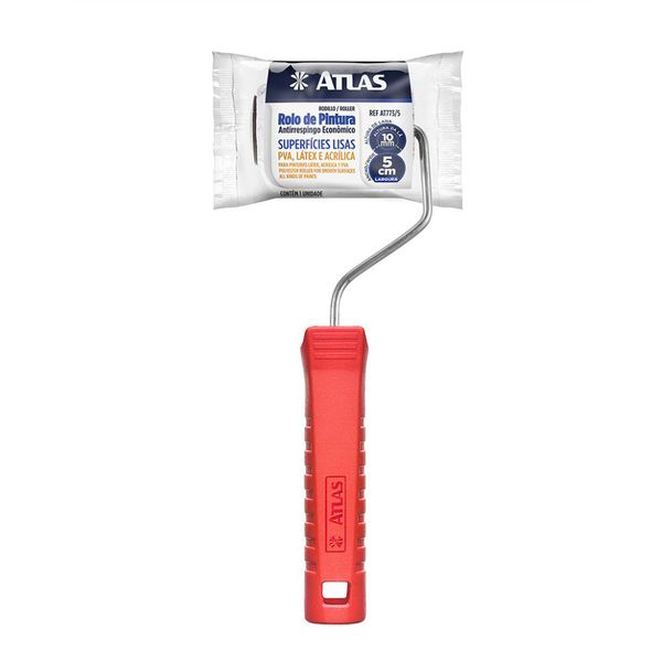 Rolo de Lã Sintética para Pintura Antirespingo 5 cm (773/5) - Atlas