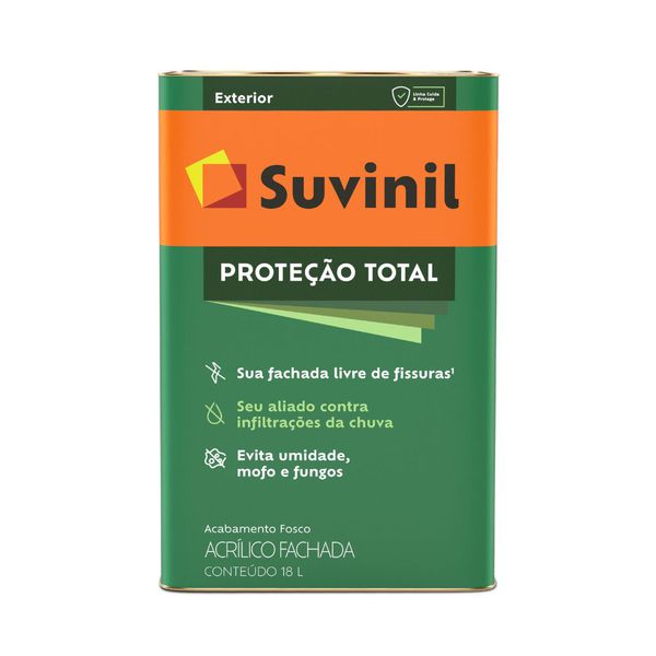 Tinta Acrílico Fosco Emborrachada Proteção Total 18L Branco Suvinil