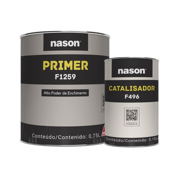 Kit Primer PU F1259 Cinza 900ml Nason - Axalta