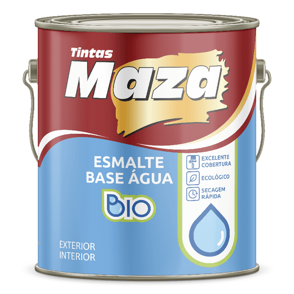 Esmalte Brilho Base Agua Secagem Rápida Vermelho 3,6 litros - Maza