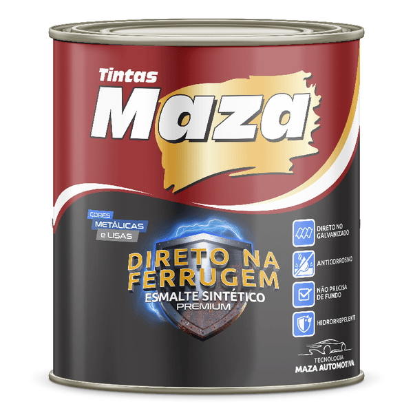 Esmalte Metalizado Direto na Ferrugem 900 ml Maza