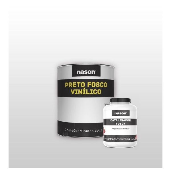 Kit Preto Fosco Vinilico F6004 c/catalisador F0604 900ml Nason - Axalta 
