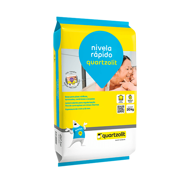 ARGAMASSA CINZA NIVELA RAPIDO 20 KG QUARTZOLIT