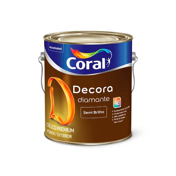 TINTA ACRILICA SEMI BRILHO BRANCO NEVE DECORA 3,6L CORAL