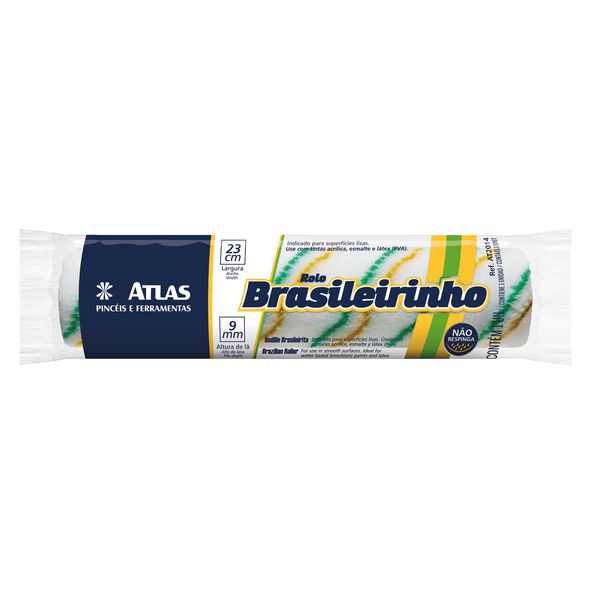 ROLO DE LÃ BRASILEIRINHO AT2014 9MMX23CM SEM CABO ATLAS