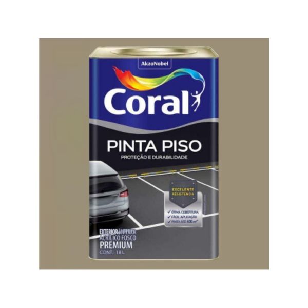 TINTA ACRILICA PREMIUM FOSCO CONCRETO PARA PISO 18L CORAL