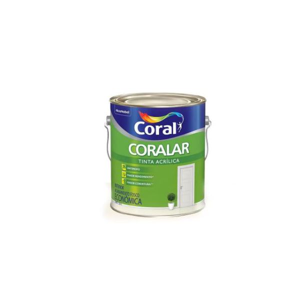 TINTA ACRÍLICA FOSCO CORALAR 3,6L CORAL