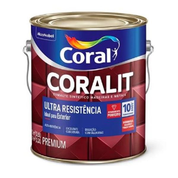 Tinta Esmalte Brilhante Ultra Resistente 3,6l Coralit