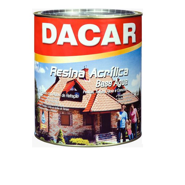 RESINA ACRÍLICA BASE ÁGUA INCOLOR 0,9L DACAR
