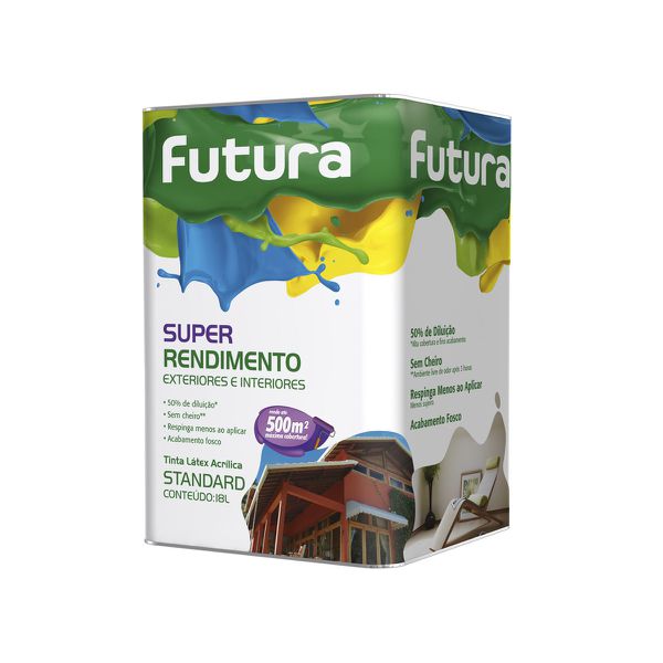 TINTA ACRILICA FOSCO BRANCO NEVE SUPER RENDIMENTO 18L FUTURA 