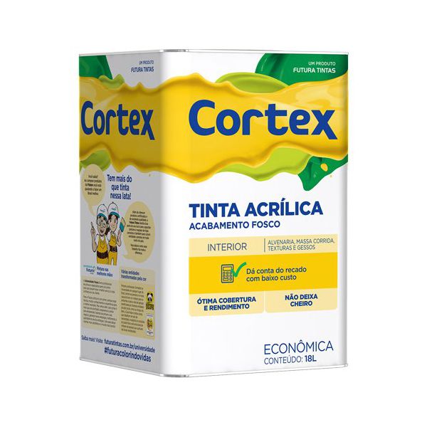 TINTA ACRÍLICA FOSCO BRANCO CORTEX 18L FUTURA 