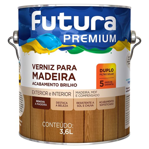 VERNIZ PARA MADEIRA DUPLO FILTRO SOLAR IMBUIA 3,6L FUTURA