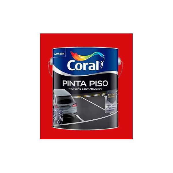 TINTA PINTA PISO VERMELHO CORAL 3,6L