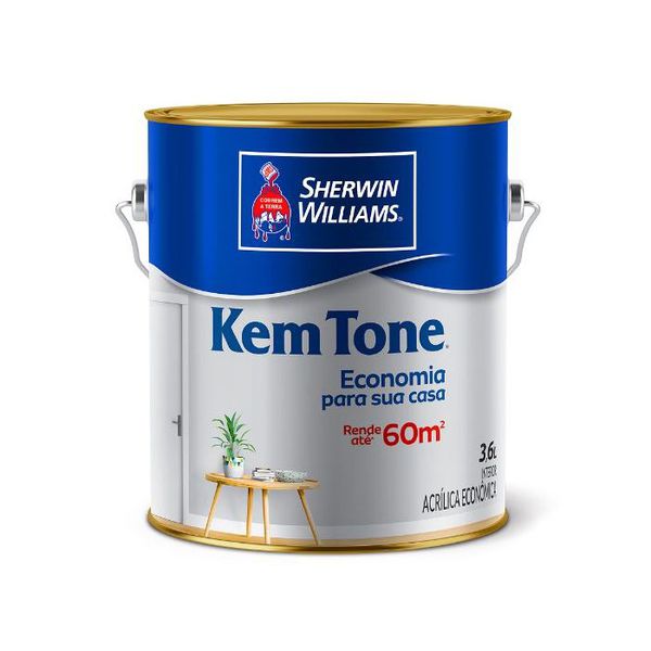 TINTA ACRÍLICA FOSCO BRANCO NEVE KEM TONE 3,6L