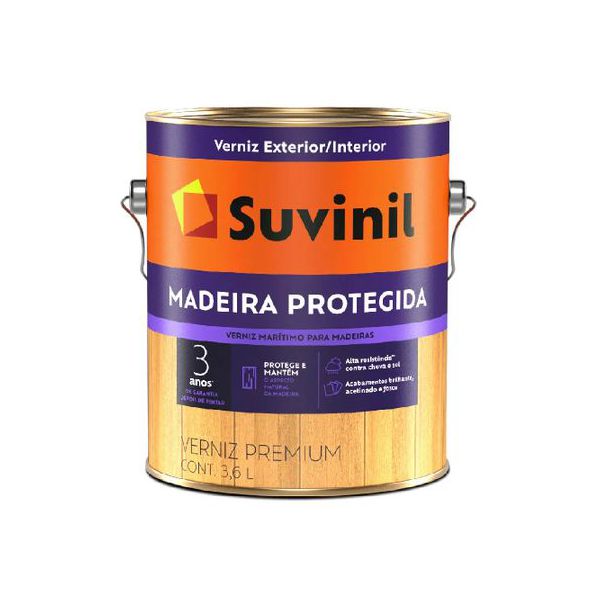 VERNIZ MADEIRA PROTEGIDA (MARÍTIMO) ACETINADO 3,6L SUVINIL 