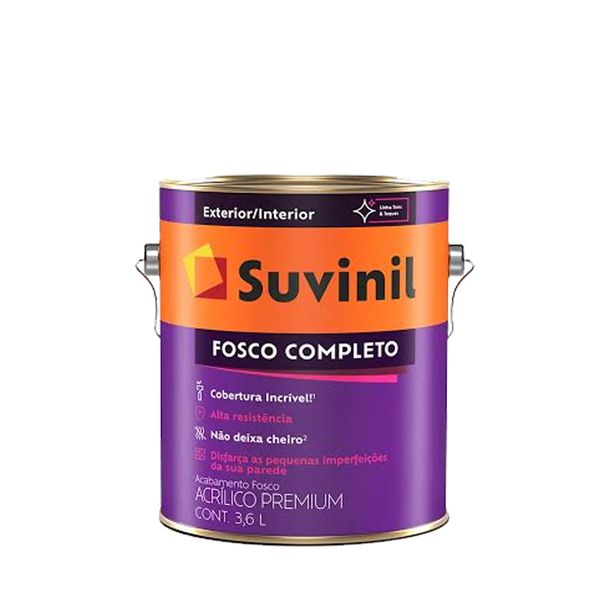 TINTA ACRÍLICA FOSCO COMPLETO SUVINIL 3,6L