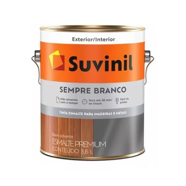 SUVINIL SEMPRE BRANCO ESMALTE SINTETICO BRILHANTE 3,6LT
