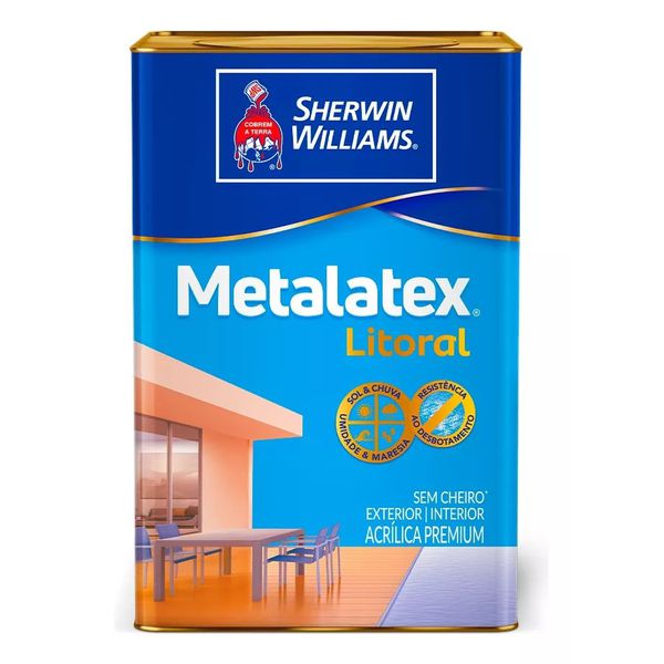 METALATEX LITORAL ACRILICO PREMIUM BRANCO SEMIACETINADO 18LT