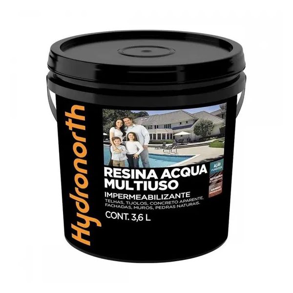 HYDRONORTH RESINA ACQUA TELHA BRANCO BRILHANTE 3,6LT