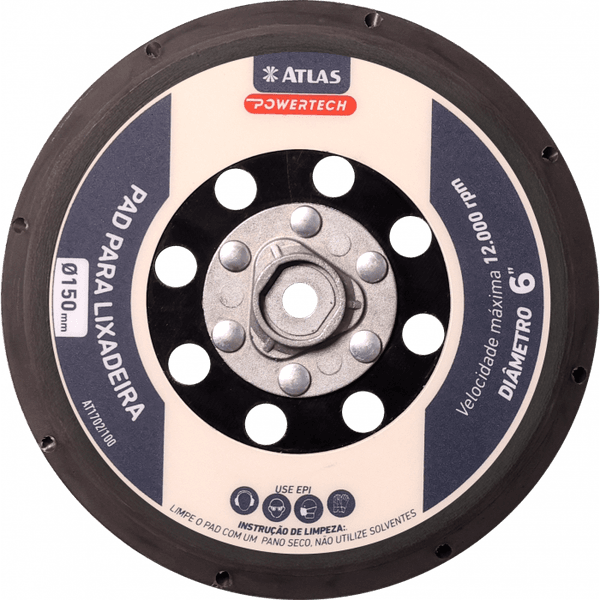 ATLAS PAD LIXADEIRA 150MM AT1702/100