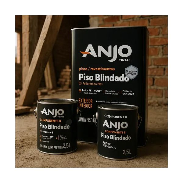 ANJO PISO BLINDADO PU CINZA N6,5 + 2 COMP B POLIDO 15LT
