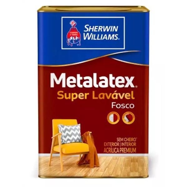 SHERWIN WILLIAMS METALATEX ACRILICA PREMIUM BRANCO FOSCO 18LT