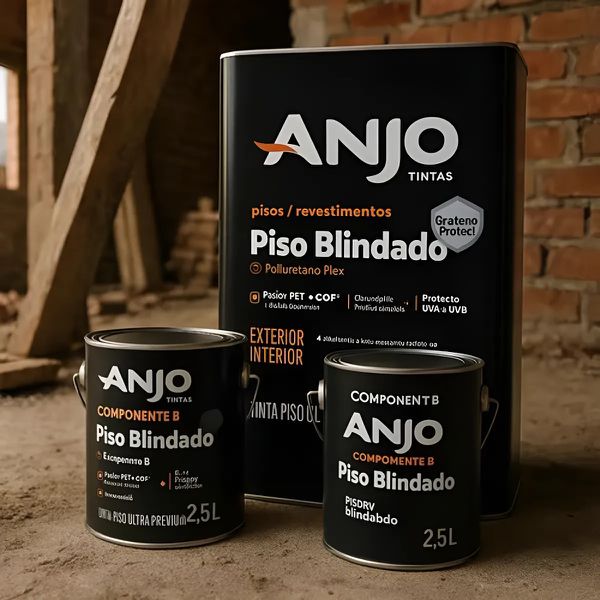KIT ANJO PISO BLINDADO P. CINZA ALTA TRAÇÃO 10LT+2 COMP 2,5LT