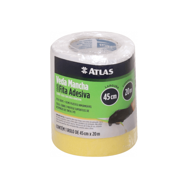 ATLAS FILME MASC C/FITA CREPE 45CMX20M AT2220/45