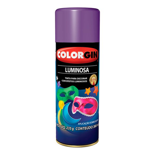 Tinta Spray Colorgin Luminosas Violeta