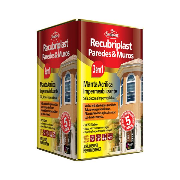 RECUBRIPLAST PAREDES E MUROS ACETINADO BRANCO 18L