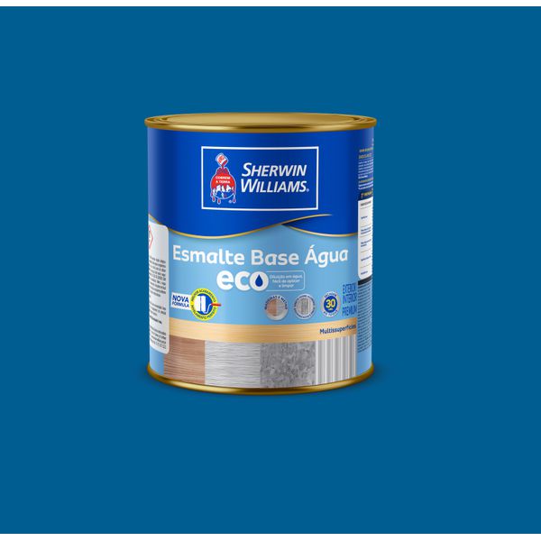 Tinta Esmalte Base Agua Eco Brilhante Azul FranÇa Sherwin Williams 0,9l
