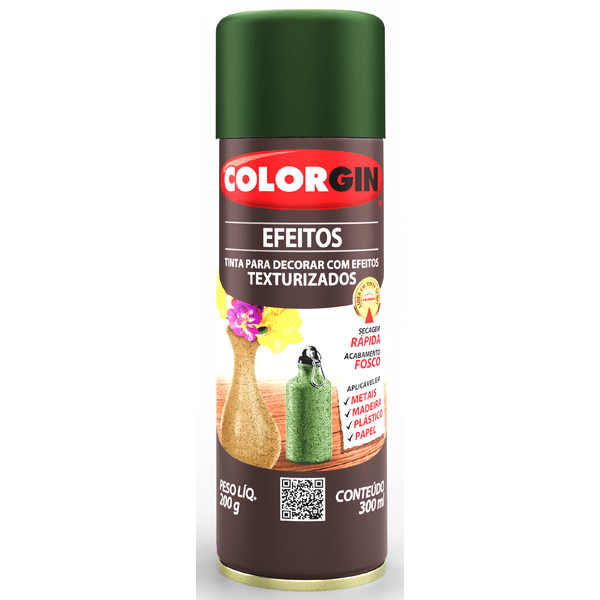 Tinta Spray Colorgin Efeito Texturizado Musgo