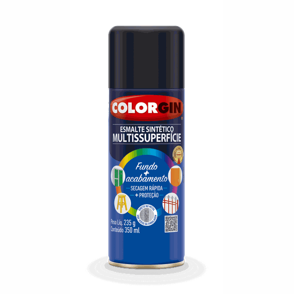 COLORGIN ESMALTE MULTISUPERFÍCIES PRETO FOSCO