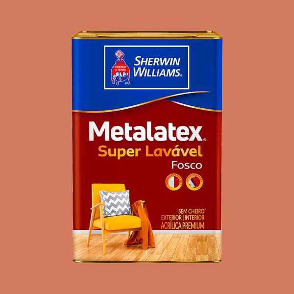 Tinta AcrÍlica Metalatex Fosco Super LavÁvel Terracota 18l Sherwin Williams