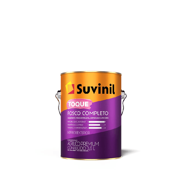 Tinta AcrÍlica Toque Fosco Completo Branco 3,6l- Suvinil