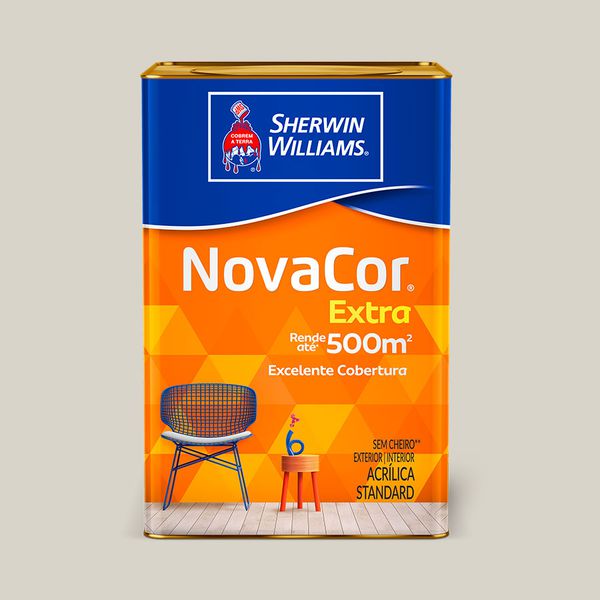 Tinta Acrilica Fosca Novacor Extra Gelo 18l- Sherwin Williams