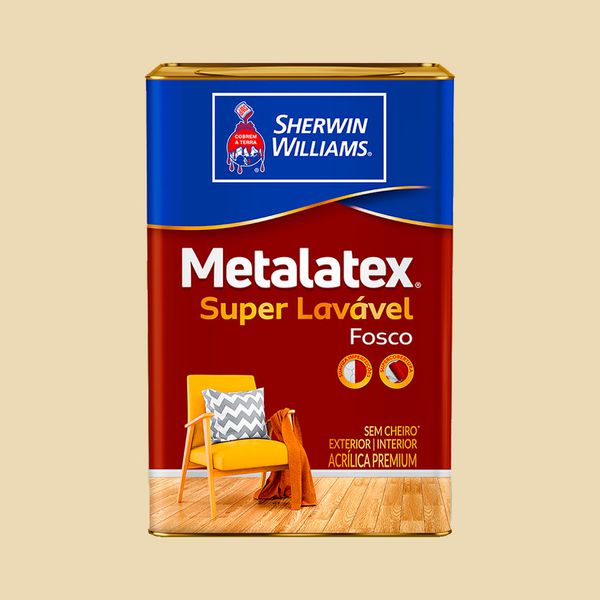 Tinta AcrÍlica Metalatex Fosco Super LavÁvel Marfim 18l Sherwin Williams