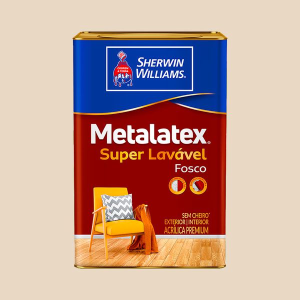 Tinta AcrÍlica Metalatex Fosco Super LavÁvel Palha 18l Sherwin Williams