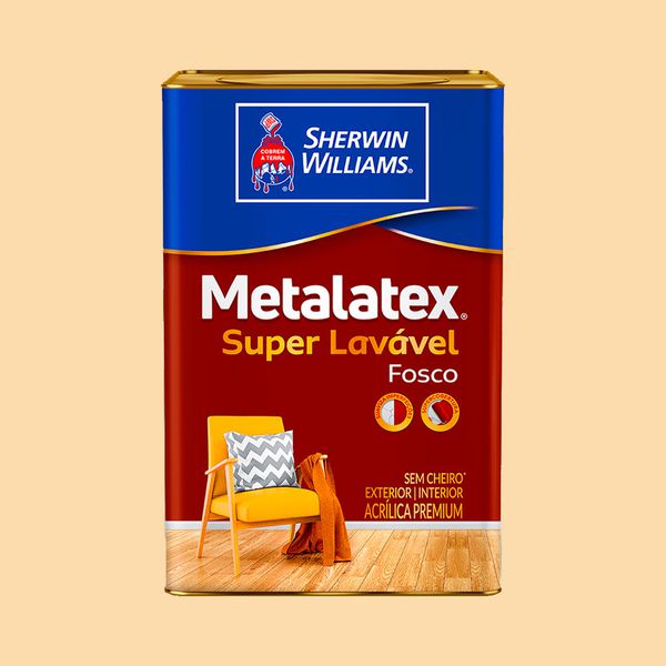 Tinta AcrÍlica Metalatex Fosco Super LavÁvel Vanila 18l Sherwin Williams