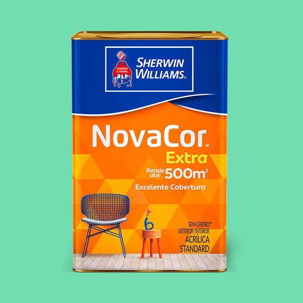 Tinta Acrilica Fosca Novacor Extra Verde Primavera 18l- Sherwin Williams