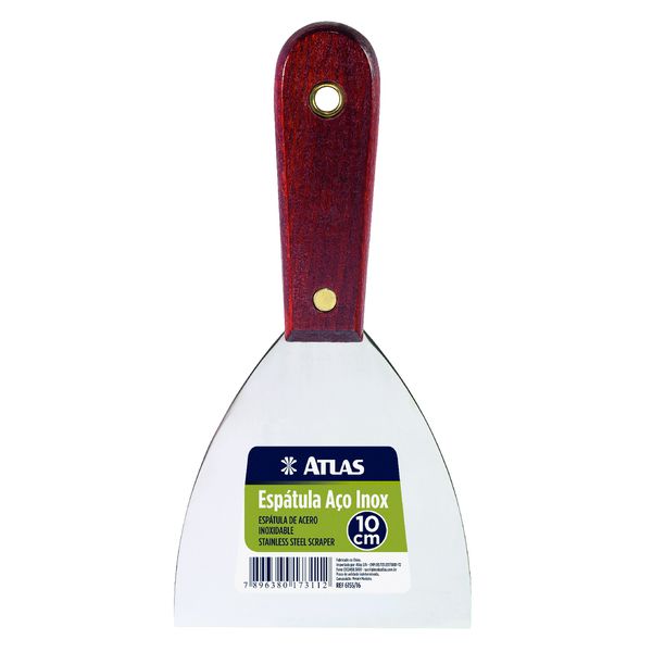 ATLAS ESPÁTULA AÇO INOX 10CM