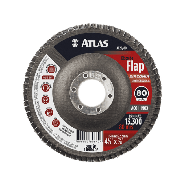 ATLAS DISCO FLAP 115MM 80 ZIRCONIA