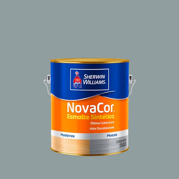 Tinta Esmalte SintÉtico Novacor Brilhante Cinza MÉdio 3,6l- Sherwin Williams
