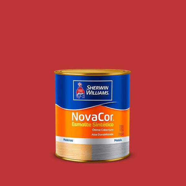 Tinta Esmalte SintÉtico Novacor Brilhante Vermelho 0,9l- Sherwin Williams