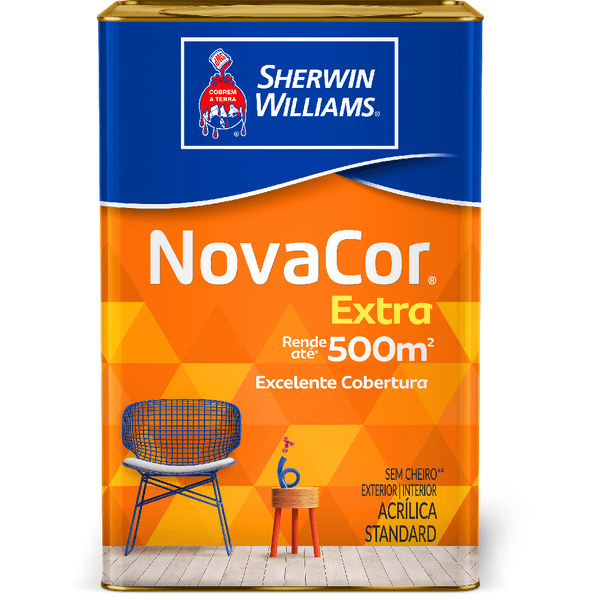 Tinta Acrílica NovaCor Branca Fosca 18L - Sherwin Williams