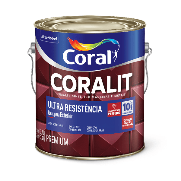 Esmalte Ultra Resistência Acetinado 3,6L - Coralit