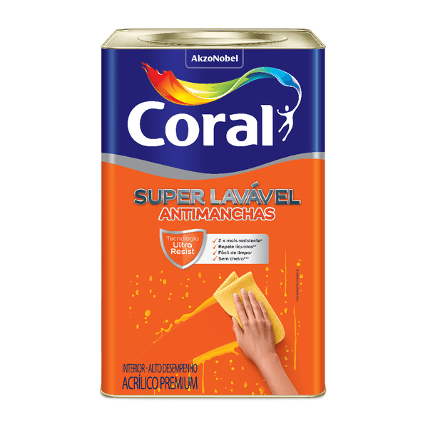 Tinta acrílica super lavável fosco 18L Coral Eggshell