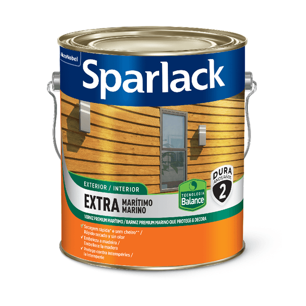 Verniz Marítimo Base Água Brilhante 3,6L - Sparlack