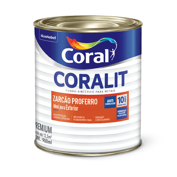 Coralit Fundo Zarcão Proferro 900ML - Coral